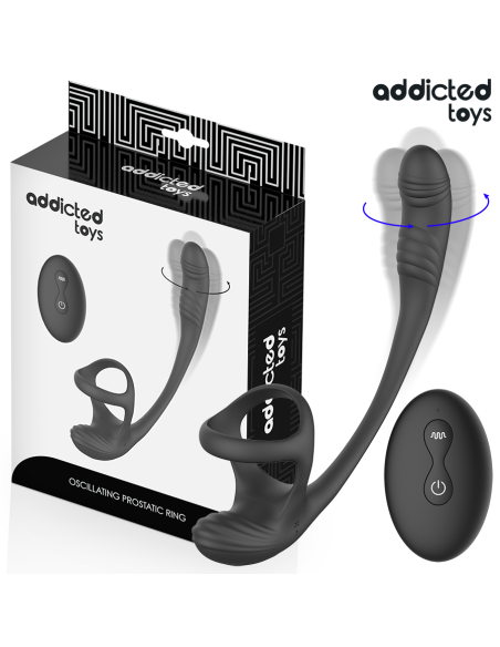 ADDICTED TOYS PLUG ANAL VIBRACIAN Y WAVING 360Aº Y ESTIMULADOR TESTACULOS